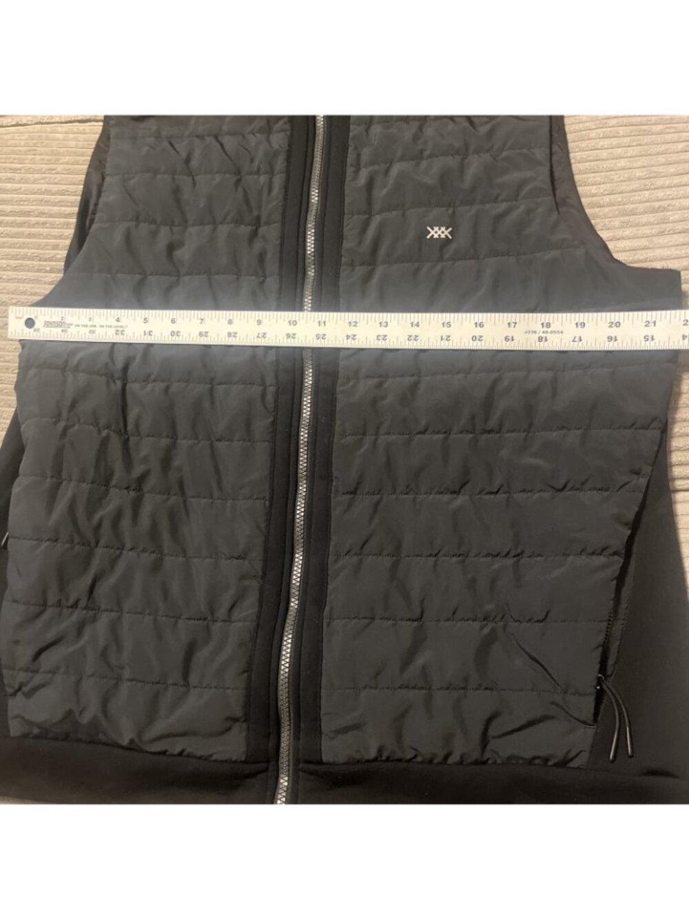 Rhone Recreation Knitted Fleece Mock Neck Full Zip Vest Black Men's X Large - Picture 5 of 9